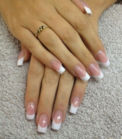 french-look-nails-51_17 Unghiile cu aspect francez