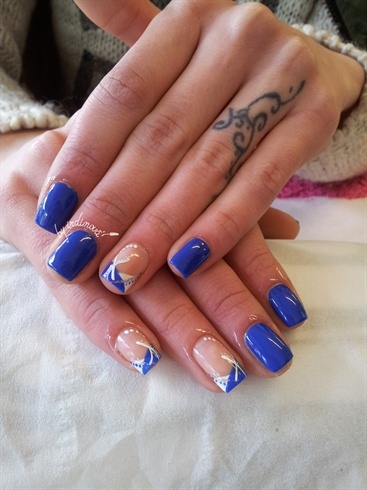 french-manicure-blue-40_6 Manichiura franceză albastră