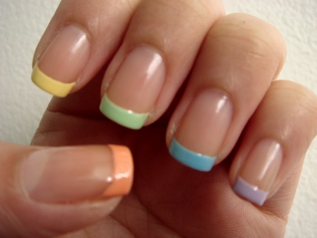 french-manicure-different-colors-93_2 Manichiura franceză culori diferite
