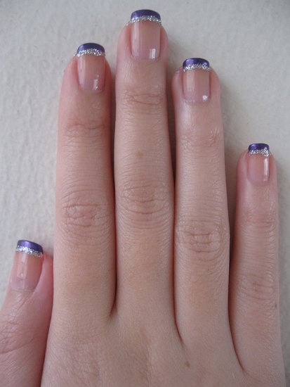 french-nails-blue-60_8 Franceză unghiile albastru