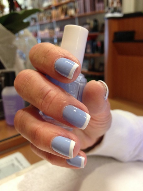 french-nails-blue-60_9 Franceză unghiile albastru