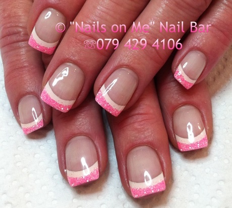 french-nails-pink-and-white-69_4 Unghiile franceze roz și alb