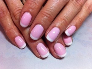 french-nails-pink-and-white-69_9 Unghiile franceze roz și alb