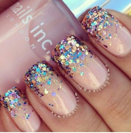 french-nails-with-glitter-53_3 Unghiile franceze cu sclipici