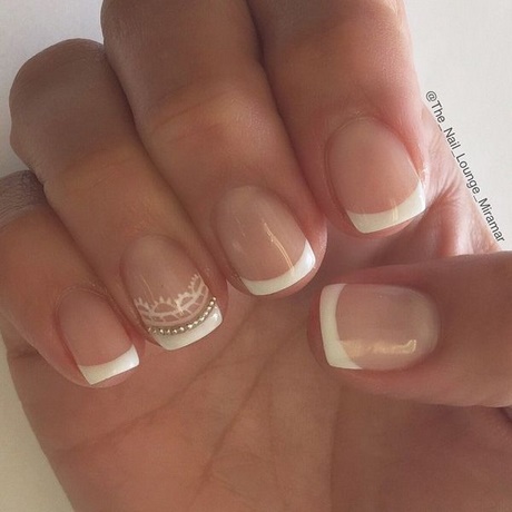 french-white-nail-designs-28_10 Modele de unghii albe franceze