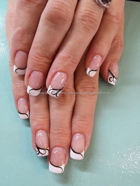 french-white-nail-designs-28_17 Modele de unghii albe franceze