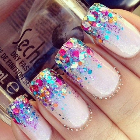 glitter-french-nail-designs-98_10 Glitter modele de unghii franceze