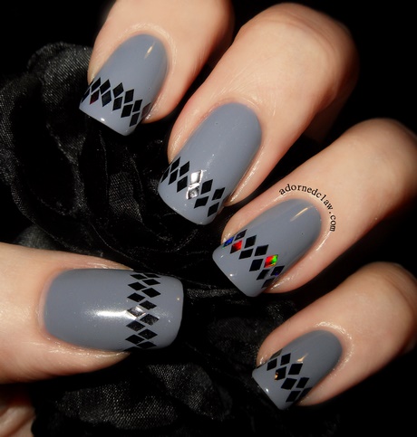 grey-and-black-nail-art-51_18 Gri și negru nail art