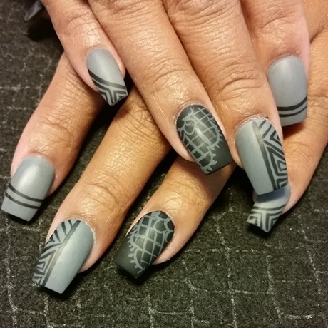 grey-and-black-nail-art-51_19 Gri și negru nail art