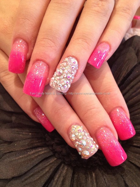 hot-pink-acrylic-nail-designs-42_15 Modele de unghii acrilice roz roz