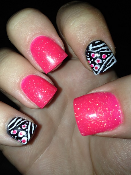 hot-pink-acrylic-nail-designs-42_6 Modele de unghii acrilice roz roz