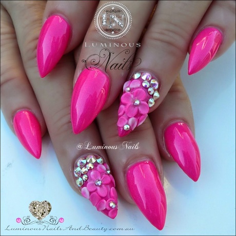 hot-pink-acrylic-nail-designs-42_8 Modele de unghii acrilice roz roz