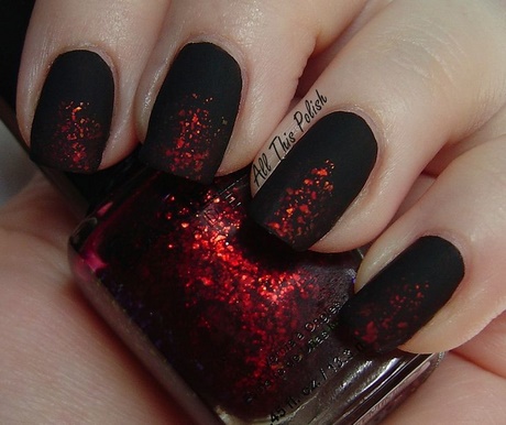 matte-black-and-silver-nails-58_17 Unghii negre și argintii mat