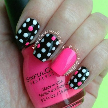 nail-art-black-and-pink-39_9 Nail art negru și roz