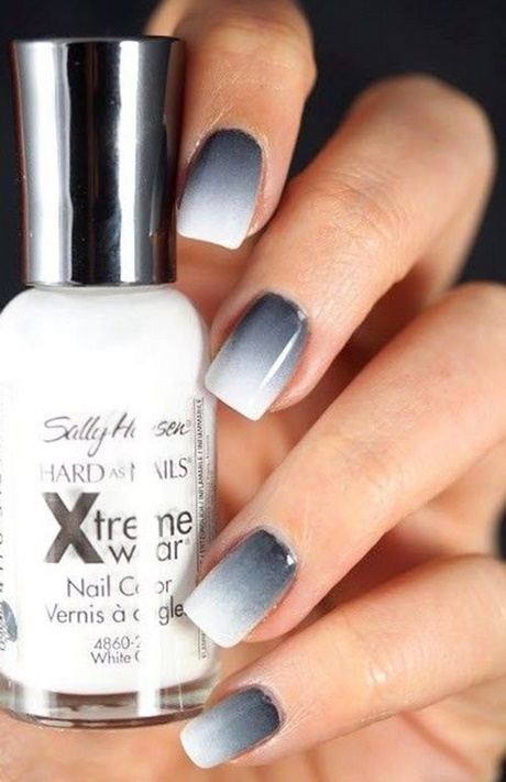 nail-art-grey-and-white-31_15 Nail art gri și alb