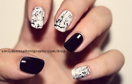 nail-art-of-black-and-white-62_6 Nail art alb-negru