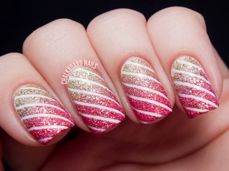 nail-art-pink-and-gold-85_12 Nail art roz și aur