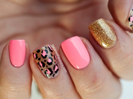 nail-art-pink-and-gold-85_16 Nail art roz și aur