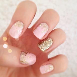 nail-art-pink-and-gold-85_2 Nail art roz și aur