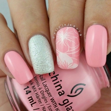 nail-art-pink-and-white-29_3 Nail art roz și alb