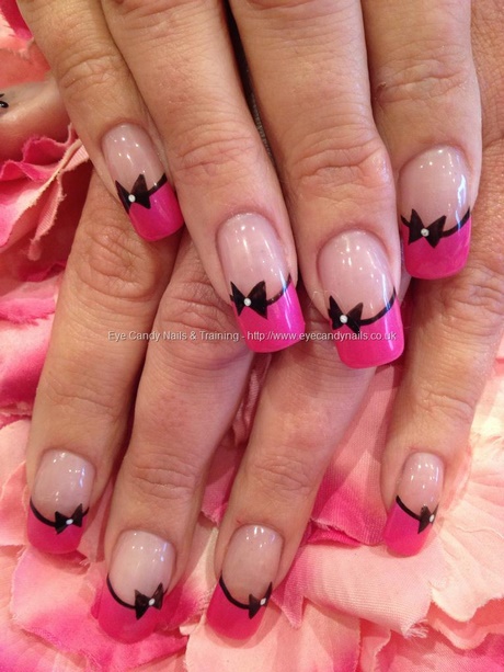 nail-art-pink-black-75_18 Nail art roz negru
