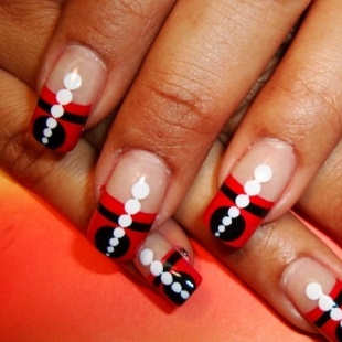 nail-art-red-black-white-91_14 Nail art roșu negru alb