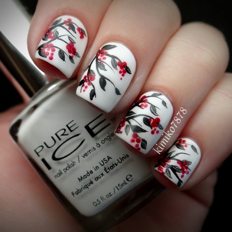 nail-art-red-black-white-91_4 Nail art roșu negru alb