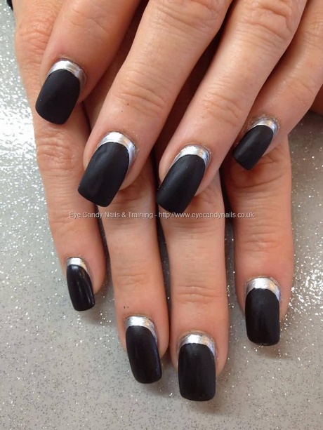 nail-art-silver-and-black-85_4 Nail art argintiu și negru