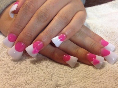 nail-designs-for-pink-and-white-acrylic-56_13 Modele de unghii pentru acrilic roz și alb