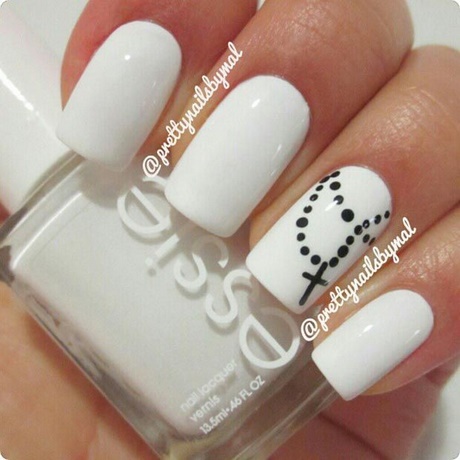 nail-designs-for-white-polish-32_7 Modele de unghii pentru poloneză albă