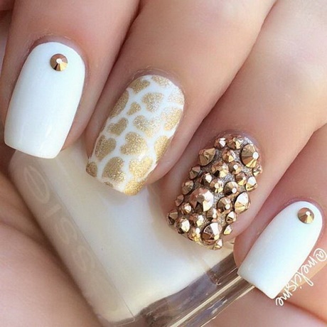 nail-designs-gold-and-white-30_19 Unghii modele de aur și alb