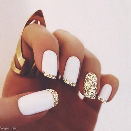 nail-designs-gold-and-white-30_20 Unghii modele de aur și alb