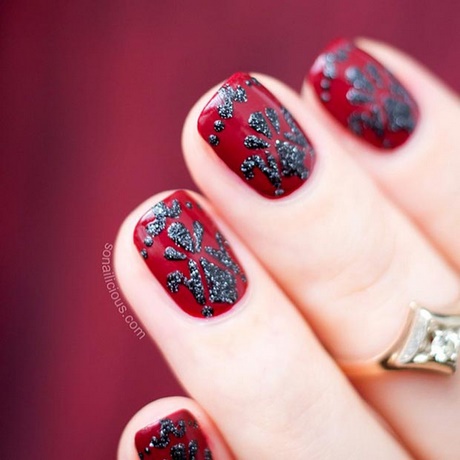 nail-designs-red-and-black-11_12 Modele de unghii roșu și negru