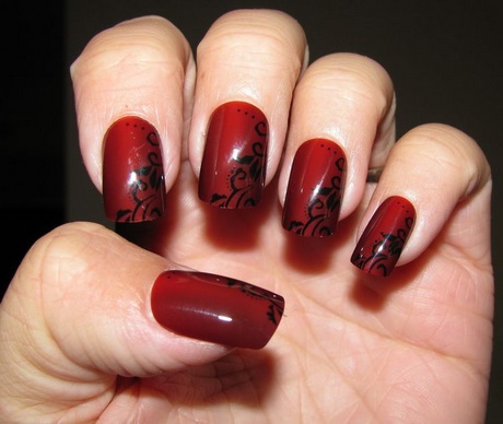 nail-designs-red-and-black-11_16 Modele de unghii roșu și negru