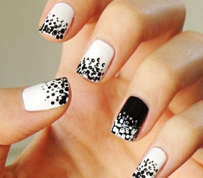 nail-designs-with-black-and-white-93_20 Modele de unghii cu alb-negru