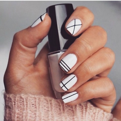 nail-polish-designs-black-and-white-15_20 Lac de unghii modele alb-negru