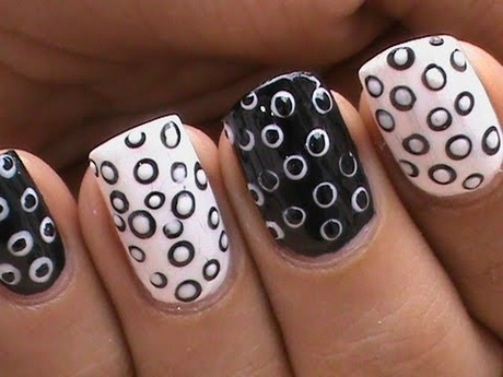 nail-polish-designs-black-and-white-15_7 Lac de unghii modele alb-negru