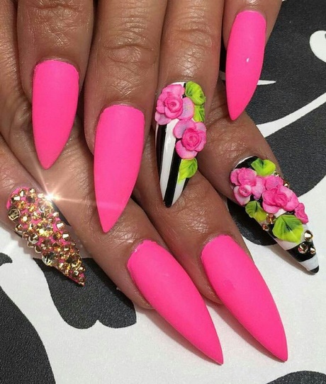 nails-black-and-pink-35_11 Cuie negru și roz