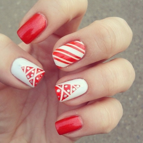 nails-red-and-white-72_10 Cuie roșu și alb