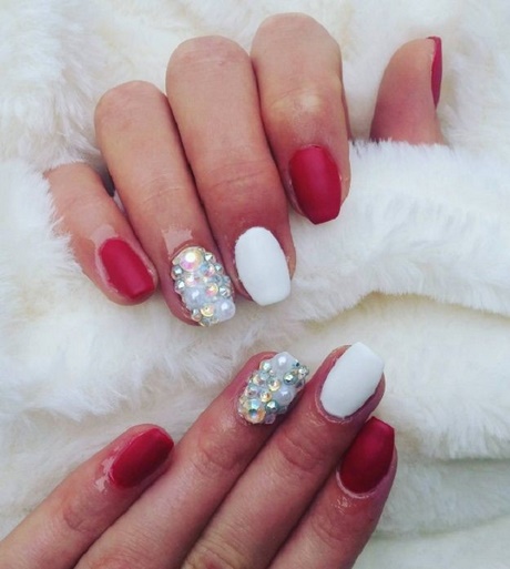 nails-red-and-white-72_20 Cuie roșu și alb