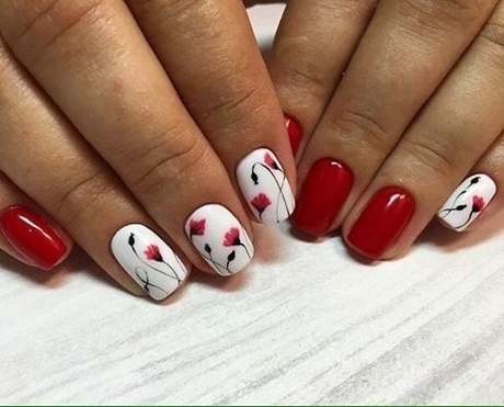 nails-red-and-white-72_6 Cuie roșu și alb