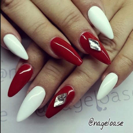 nails-red-and-white-72_7 Cuie roșu și alb