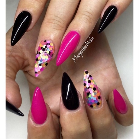 pink-and-black-nails-24_11 Unghii roz și negru
