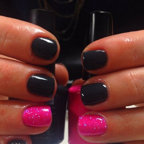 pink-and-black-nails-24_9 Unghii roz și negru