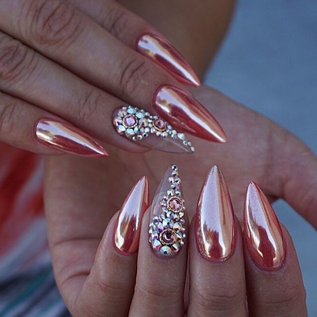 pink-and-gold-nails-36_8 Roz și aur cuie