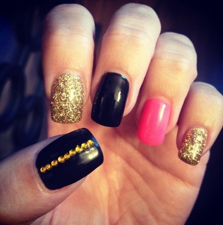 pink-and-gold-nails-36_9 Roz și aur cuie