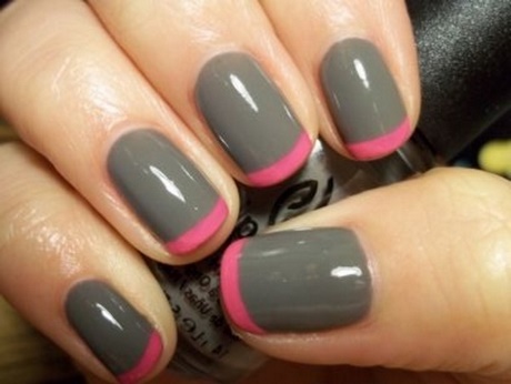 pink-and-gray-nail-designs-72_14 Modele de unghii roz și gri