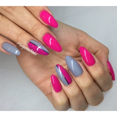 pink-and-grey-nails-68_8 Unghii roz și gri