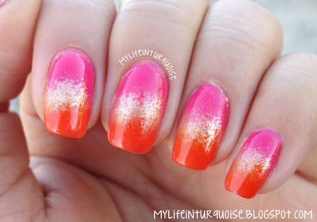 pink-and-orange-nail-designs-74_2 Modele de unghii roz și portocaliu