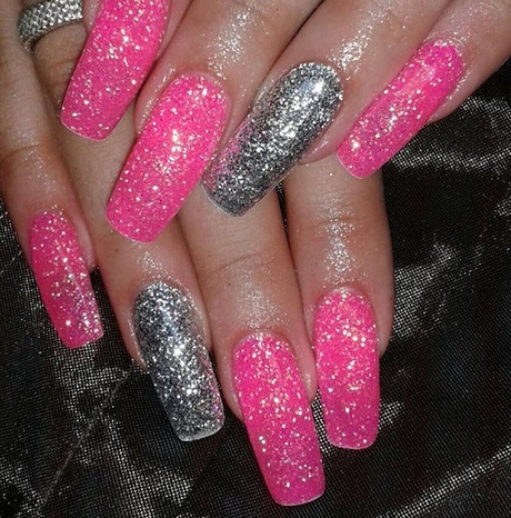 pink-and-silver-nail-art-designs-76_19 Modele de unghii roz și argint